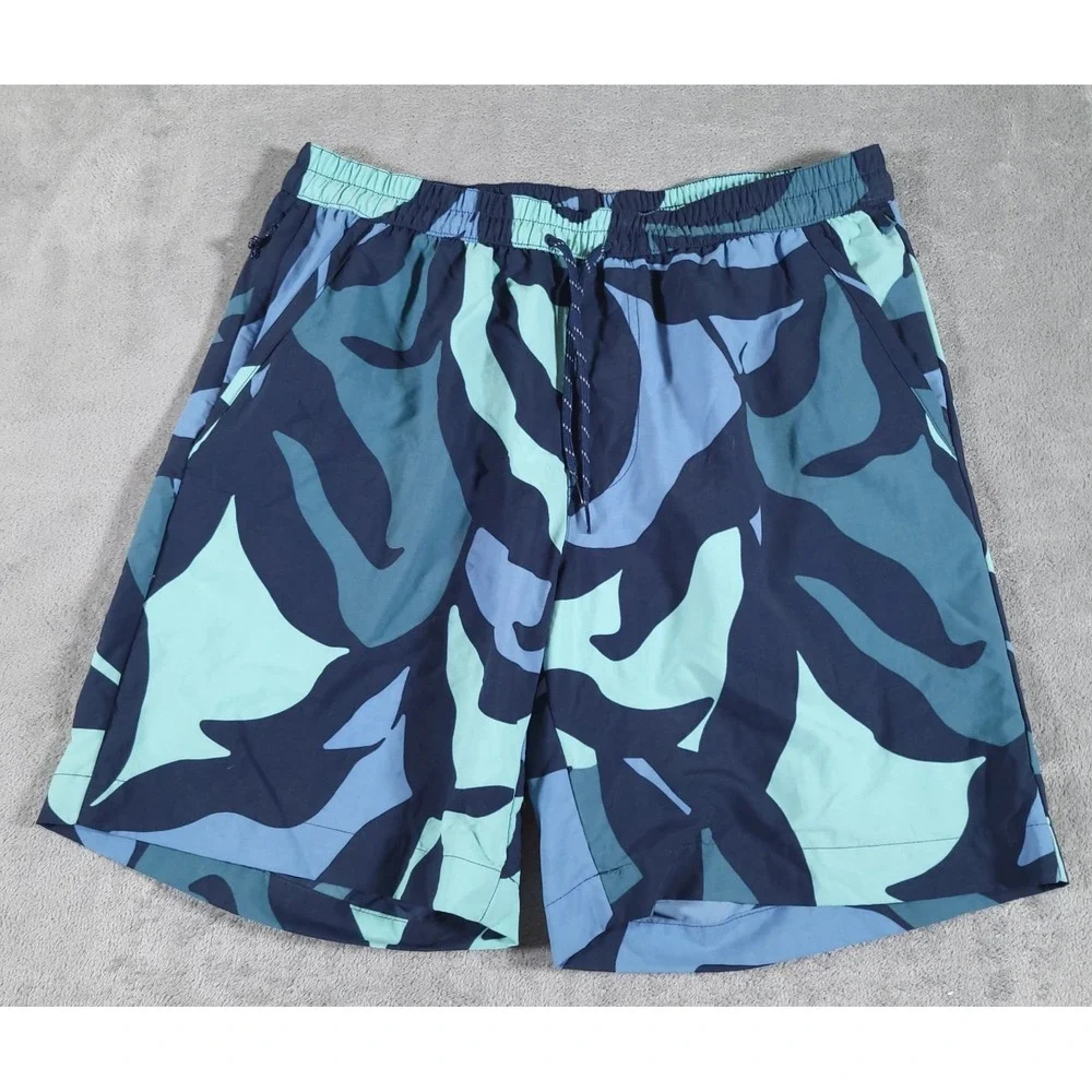 Columbia Summerdry Shorts Mens Medium Geometric Abstract Omni Shade UPF 50 Swim